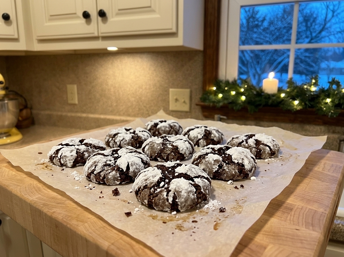 Chocolate crinkles